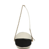 Chanel Coco Beach Ball Bag Black and White Calfskin Antique Gold Hardware