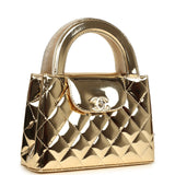 Chanel Small Kelly Shopper Light Gold Metallic Mirror Calfskin Light Gold Hardware