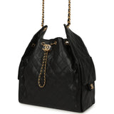 Chanel Medium 25 Hobo Bag Black Caviar Antique Gold Hardware