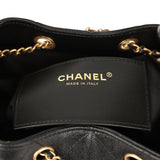 Chanel Medium 25 Hobo Bag Black Caviar Antique Gold Hardware