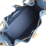 Chanel Small 25 Hobo Bag Blue Washed Denim Antique Gold Hardware