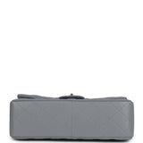 Chanel Jumbo Classic Double Flap Bag Light Grey Shiny Caviar Light Gold Hardware