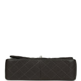 Chanel Jumbo Classic Double Flap Bag Dark Grey Caviar Silver Hardware