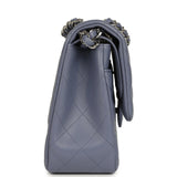 Chanel Jumbo Classic Double Flap Bag Purple Lambskin Silver Hardware