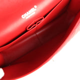Chanel Jumbo Classic Double Flap Bag Red Lambskin Silver Hardware