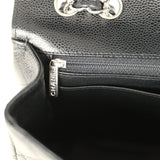 Chanel Jumbo Classic Single Flap Bag Black Caviar Silver Hardware