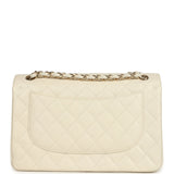 Chanel Jumbo Classic Double Flap Bag Cream Caviar Gold Hardware