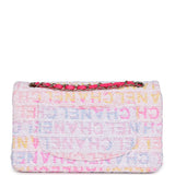 Chanel Medium Classic Double Flap Multicolor Tweed Light Gold Hardware