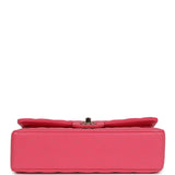 Chanel Medium Classic Double Flap Hot Pink Shiny Caviar Light Gold Hardware