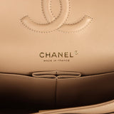 Chanel Medium Classic Double Flap Bag Light Brown Caviar Light Gold Hardware