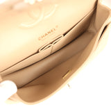 Chanel Medium Classic Double Flap Bag Light Brown Caviar Light Gold Hardware