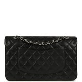 Chanel Medium Classic Double Flap Black Caviar Silver Hardware
