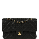 Chanel Medium Classic Double Flap Bag Black Caviar Gold Hardware