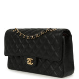 Chanel Medium Classic Double Flap Bag Black Caviar Gold Hardware