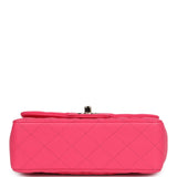 Chanel Mini Rectangular Flap with Top Handle Pink Lambskin Light Gold Hardware