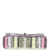 Chanel Mini Rectangular Flap White Multicolor Sequin Light Gold Hardware