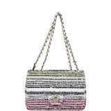 Chanel Mini Rectangular Flap White Multicolor Sequin Light Gold Hardware