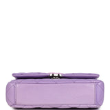 Chanel Mini Rectangular Flap Bag Ombre Purple Caviar Lacquered Metal Hardware