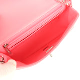 Chanel Mini Rectangular Flap Bag Pink Lambskin Silver Hardware
