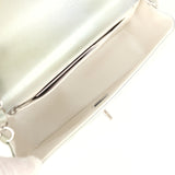 Chanel Mini Classic Rectangular Flap Bag Grey and Green Ombre Iridescent Goatskin Silver Hardware