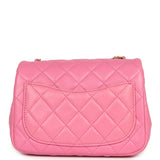 Chanel Mini Pearl Crush Square Flap Bag Pink Lambskin Brushed Gold Hardware