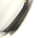 Pre-owned Chanel Mini CC Rectangular Flap Bag with Top Handle Light Grey Lambskin Gold Hardware