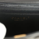 Chanel Mini Classic Square Flap Bag Black Lambskin Light Gold Hardware