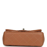Chanel Mini Rectangular Flap Bag Caramel Lambskin Light Gold Hardware