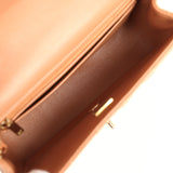 Chanel Mini Rectangular Flap Bag Caramel Lambskin Light Gold Hardware
