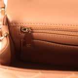 Chanel Mini Rectangular Flap Bag Caramel Lambskin Light Gold Hardware