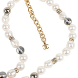 Chanel Layered Pearl, Gripoix, and Strass Gold Metal Fish Head Logo Necklace