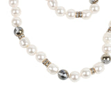 Chanel Layered Pearl, Gripoix, and Strass Gold Metal Fish Head Logo Necklace