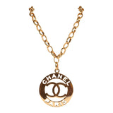 Vintage Chanel 24K Gold Plated CC Paris Jumbo Medallion