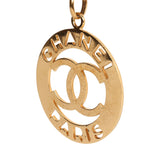 Vintage Chanel 24K Gold Plated CC Paris Jumbo Medallion