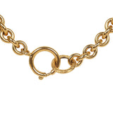 Vintage Chanel 24K Gold Plated Gold CC Heart Pendant Necklace