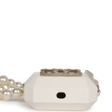 Chanel Crystal CC Resin & Pearls Airpod Pro Case Necklace Light Gold Hardware