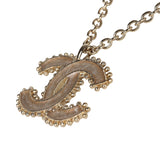 Chanel Large Resin Beaded CC Pendant Necklace Gold Tone Hardware