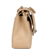 Chanel Small Classic Double Flap Bag Beige Caviar Gold Hardware