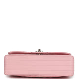 Chanel Small Classic Double Flap Bag Light Pink Chevron Caviar Light Gold Hardware