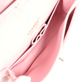 Chanel Small Classic Double Flap Bag Light Pink Chevron Caviar Light Gold Hardware
