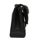 Pre-owned Chanel Small Classic Double Flap Bag Black Iridescent Caviar Ruthenium Hardware