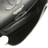 Pre-owned Chanel Small Classic Double Flap Bag Black Iridescent Caviar Ruthenium Hardware