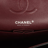 Pre-owned Chanel Small Classic Double Flap Bag Black Lambskin Silver Hardware