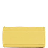 Chanel Small Deauville Shopping Tote Yellow Canvas Light Gold Hardware