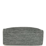 Pre-owned Chanel Extra Large Deauville Shopping Tote Grey and White Tweed Silver Hardware