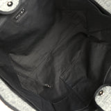 Pre-owned Chanel Extra Large Deauville Shopping Tote Grey and White Tweed Silver Hardware