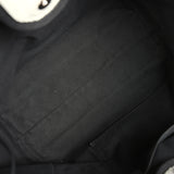 Preowned Chanel Medium Deauville Shopping Tote Light Grey Raffia and Canvas Silver Hardware