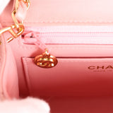 Vintage Chanel Mini Square Flap Light Pink Lambskin Gold Hardware