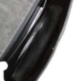 Vintage Chanel Kelly Top Handle Bag Black Denim Gold Hardware