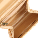 Vintage Chanel Mini Flap Bag Natural Wicker Gold Hardware